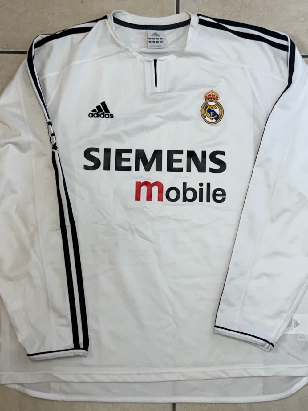 2003-04 Real Madrid Home Adidas Long Sleeve Jersey